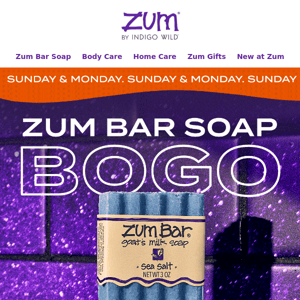 Last Chance: BOGO FREE ZUM BARS.