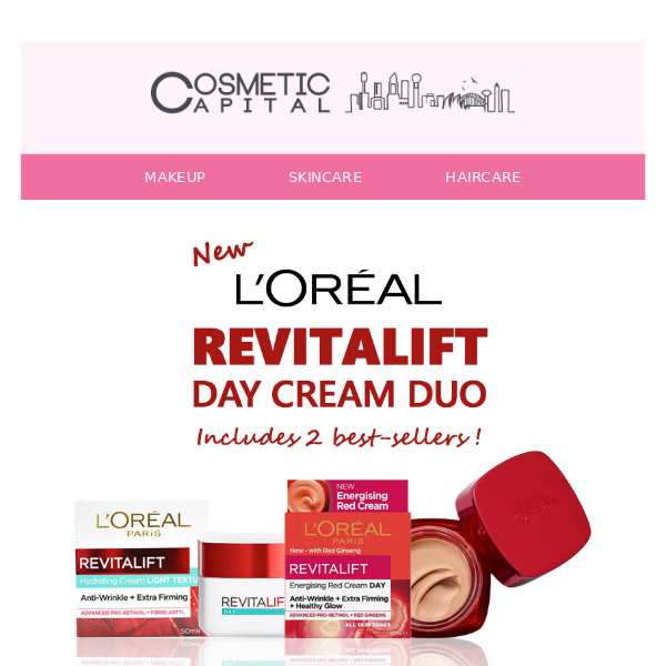 New L'Oreal Revitalift Skincare - 60% off today! 🔥