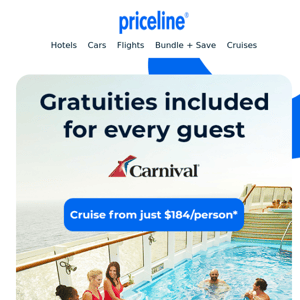 Sail from $184/person with gratuities included!