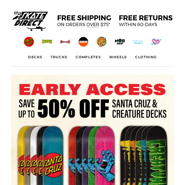 Early Access: Up To 50% Off Logo Decks 👀