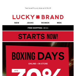 BOXING DAY STARTS NOW IN-STORE & ONLINE!