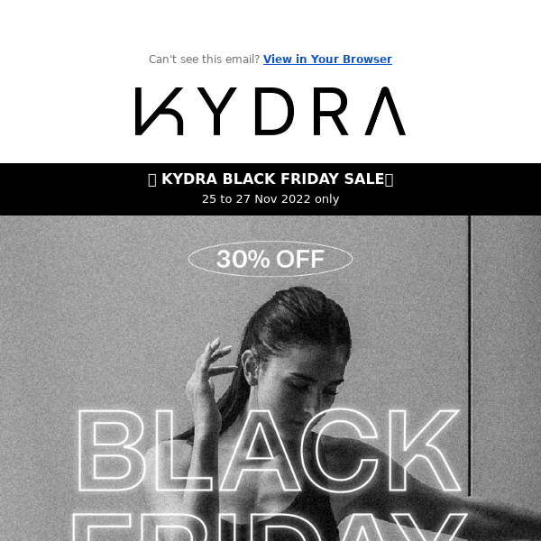 🔥 KYDRA Black Friday Sale 🔥