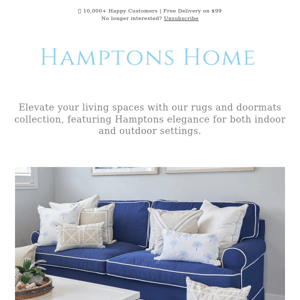 💙 Hamptons Inspired Rugs & Doormats