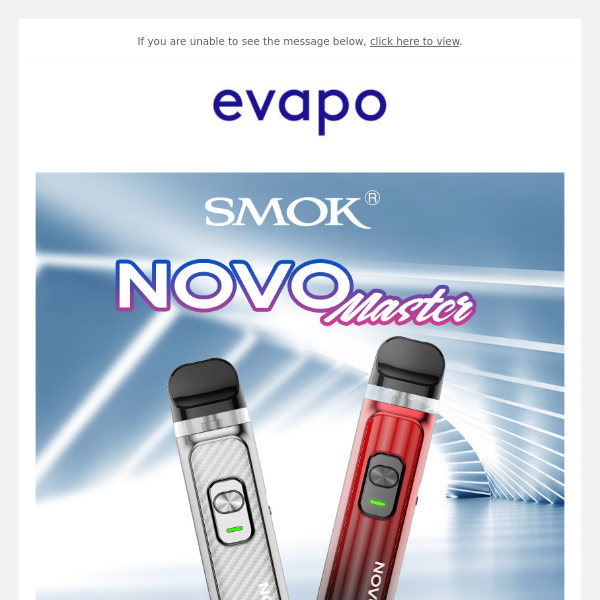 Two free nic salts with the SMOK Novo Master pod kit