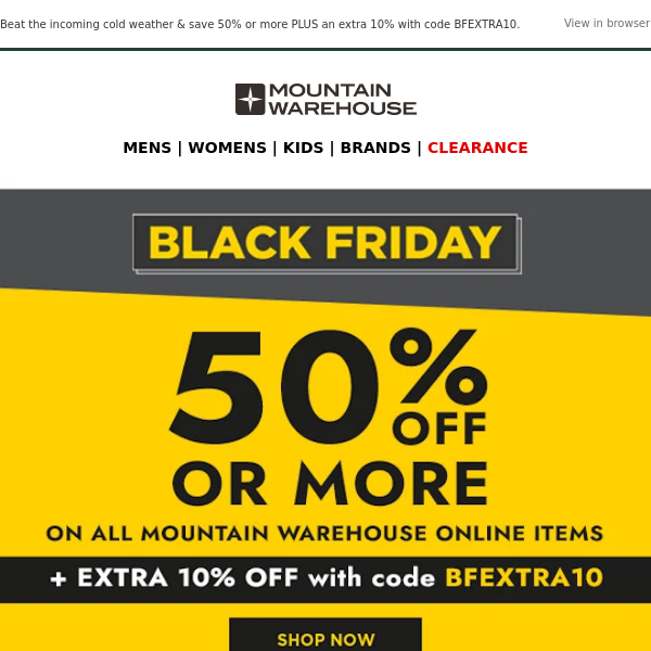 Don't Miss Out! Black Friday Deals 50% Off Or More + Extra 10%