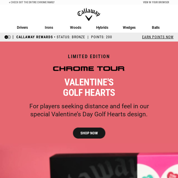 Don't Forget Your Chrome Tour Golf Hearts!