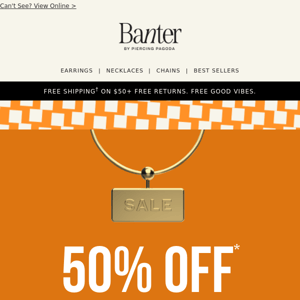 Just for you: 50% off!