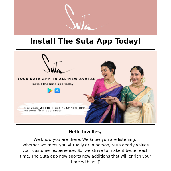 The Suta app just got its festive edit! ❤️