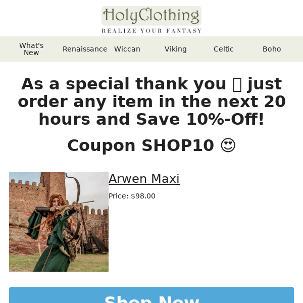 Used your 10%-Off Code yet Holy Clothing? 🤔