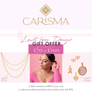 𝐋𝐀𝐒𝐓 𝐃𝐀𝐘 𝐎𝐅 𝐆𝐈𝐅𝐓 𝐎𝐅𝐅𝐄𝐑 with Every €70 and €100 Spent 😍