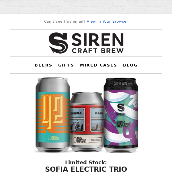 Sofia Electric Guest Beer Trio - Limited Stock!