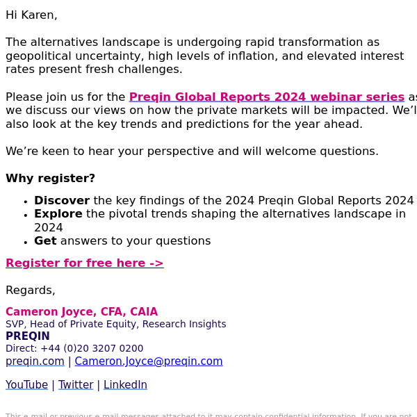 Preqin, register now to discover the key findings of Preqin Global Reports 2024