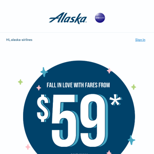 Snag one-way flights for $59!