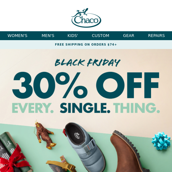 The Black Friday Sale: 30% Off Everything