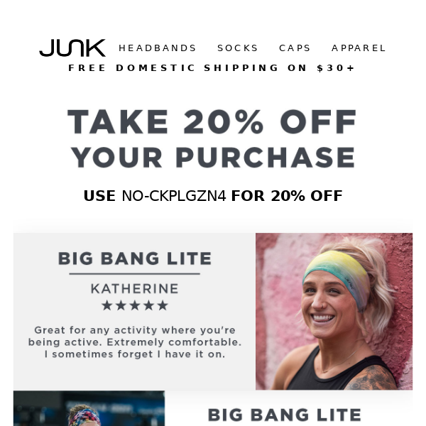 St. Mark Spirit Wear - JUNK Brand Flex Tie Headband — Promothreads Online  Apparel Orders