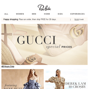 48-Hour Gucci Special Prices • New Rene Ruiz & More Gowns - Rue La La