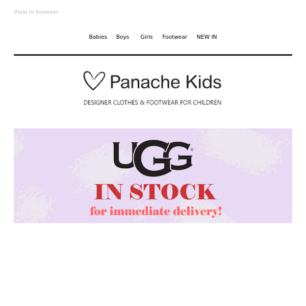 UGG Womens & Kids Now Available For Immediate Delivery! GO GO GO!