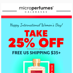 📣📣📣 Women's Day Sale📣📣📣25% Off All Travel Sprays & Samples