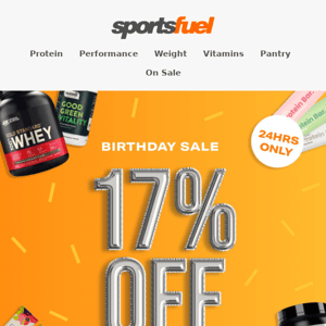 It's Our Birthday 🥳 Take 17% OFF!