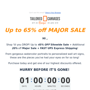 It's a ONE day MAJOR SALE!!!