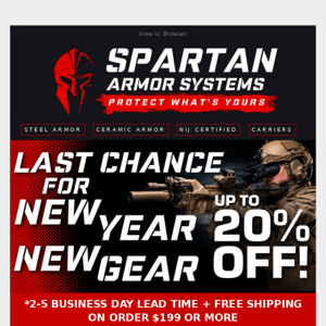 It's the New Year, & the Last Chance for New Gear!