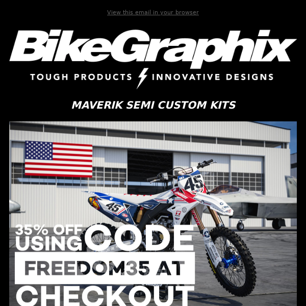 MAVERIK Graphic Kits are now Live plus 35% OFF - All Makes and Models Available