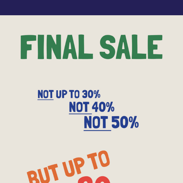 FINAL SALE | 60% OFF