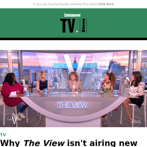 Why 'The View' isn't airing new episodes this week