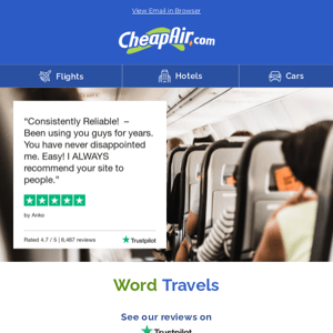 See what everyone's saying about CheapAir‌.com,