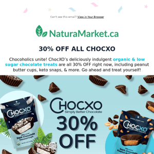 SAVE 30% on ChocXO Today! Get a FREE Bag of Superfood Gummies