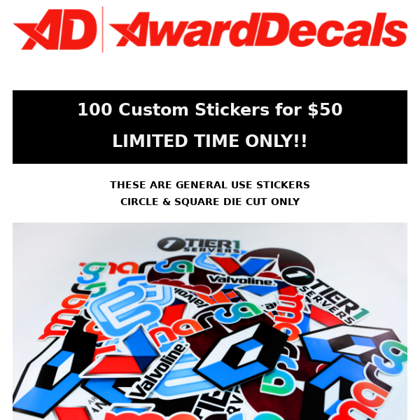 💥 100 Custom Stickers for $50 - FAST Turnaround 💥 Limited Time ONLY