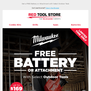 FREE Battery with These Milwaukee Outdoor Tools