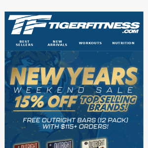 Smash New Year's Resolutions With These Deals 🥳 15% Off and FREE Protein Bars with Orders This Weekend!