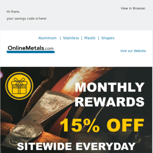 Your April Rewards Code is Here