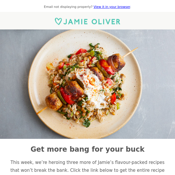 Don’t miss Jamie’s budget-friendly recipes 🥘