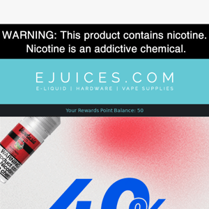 🔊40% Off All Juices Ends Soon!