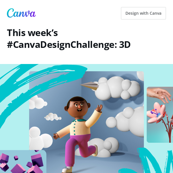 Put on your 3D glasses for the #CanvaDesignChallenge 😎