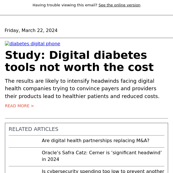 Digital diabetes tools not cost-effective: study