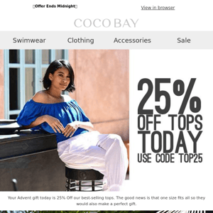 Day 9 - 25% OFF Best Selling Tops