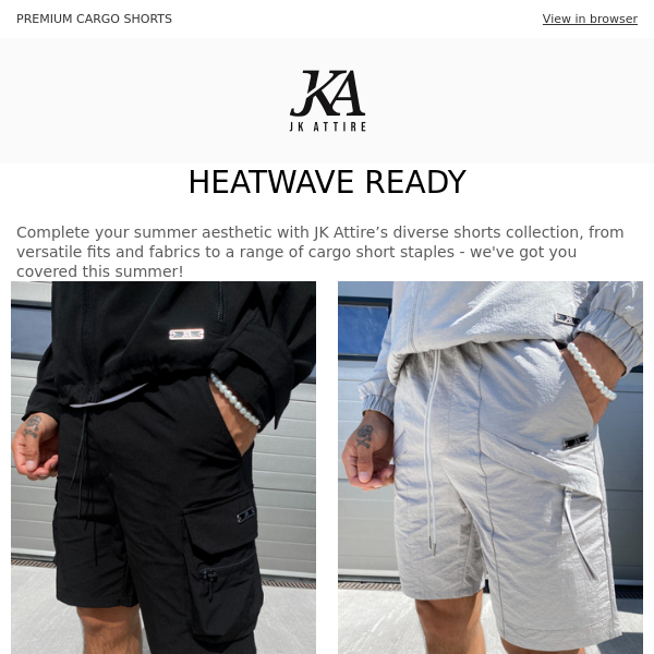BE HEATWAVE READY IN OUR CARGO SHORTS 🔥☀️