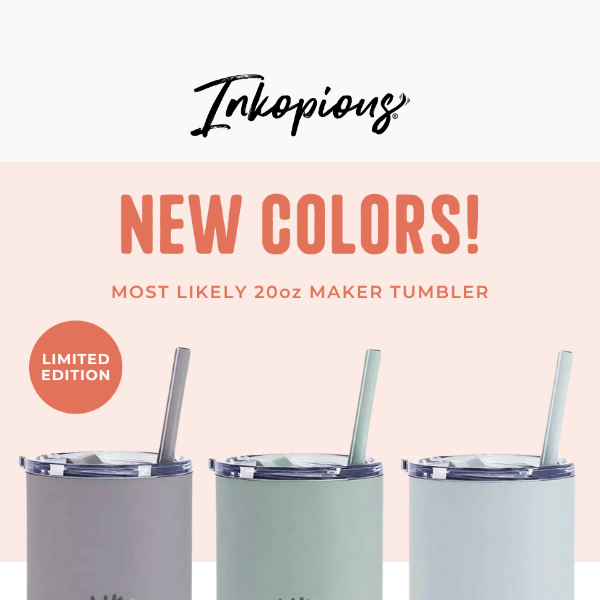 Sip, sip, hooray! 🎉 New Color Drop for 20oz Matte Tumblers 🌈