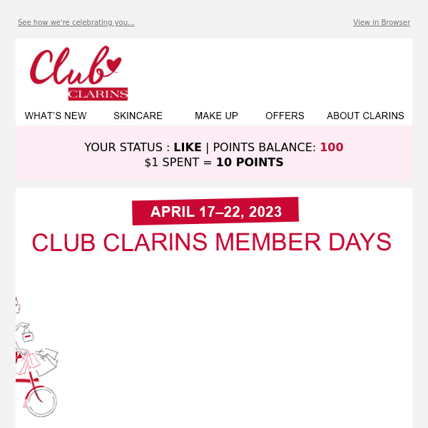 Member Days Is Here! - Clarins USA