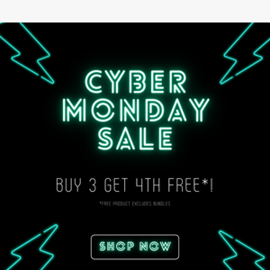 Cyber Monday Sale - Buy 3 Get 4th Free! 🎁