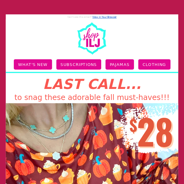 Last Call.... for FALL!! 🍂
