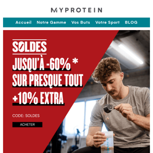 SOLDES | Coup de pouce en mi-semaine: jusqu'à -60% +10% extra! 😍