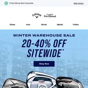 Starts Today: Winter Warehouse Sale