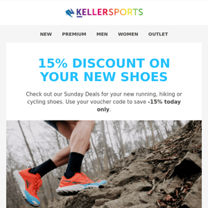 SUNDAY DEALS: Save -15% on shoes