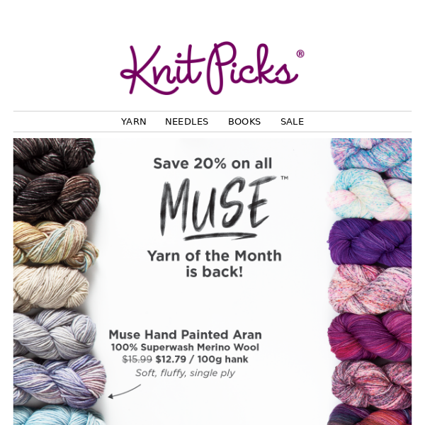 Muse is the Yarn of the Month!