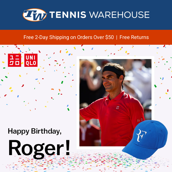 Happy Birthday, Federer! Shop Match-Winning Gear - Tennis Warehouse