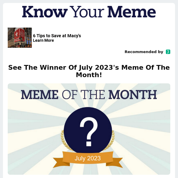 See The Winner Of July 2023's Meme Of The Month!